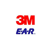 Logo 3M EAR su sfondo bianco, combinazione di lettere rosse e blu.
