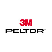 Logo di 3M Peltor su sfondo bianco, noto per la sicurezza e la protezione acustica professionale.