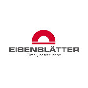 Logo Eisenblätter con arco rosso e slogan Simply better ideas su sfondo bianco.