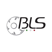 Logo BLS con simbolo a forma di disco e bandiera italiana stilizzata con tre punti: verde, bianco, rosso.