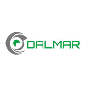 Logo di Dalmar con design grafico grigio e verde su sfondo bianco.