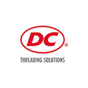 Logo di DC Threading Solutions con testo rosso su sfondo bianco.