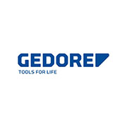 Logo Gedore con testo Tools for Life su sfondo bianco.