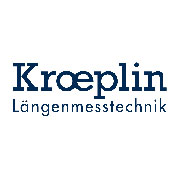 Logo di Kroeplin con testo Längenmesstechnik, rappresentante la precisione nei sistemi di misurazione della lunghezza.