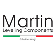 Logo di Martin Levelling Components, con bandiera italiana e testo Made in Italy.