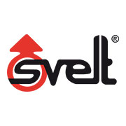 Logo Svelt con freccia rossa circolare che punta verso l'alto.