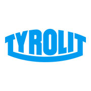 Logo Tyrolit in blu su sfondo bianco, rappresenta un'azienda di produzione utensili abrasivi.
