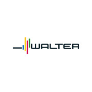 Logo aziendale Walter con linee colorate e testo moderno su sfondo bianco.