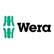 Logo dell'azienda Wera con simbolo verde e testo nero su sfondo bianco.